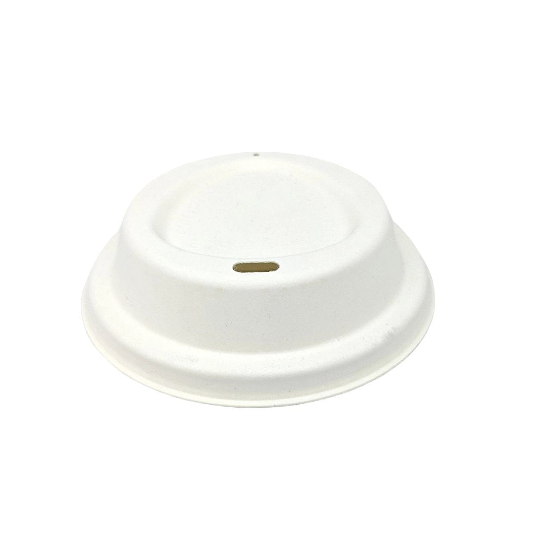 80mm Greenspirit Bagasse Hot Cup Lid Plastic Free (20x50)