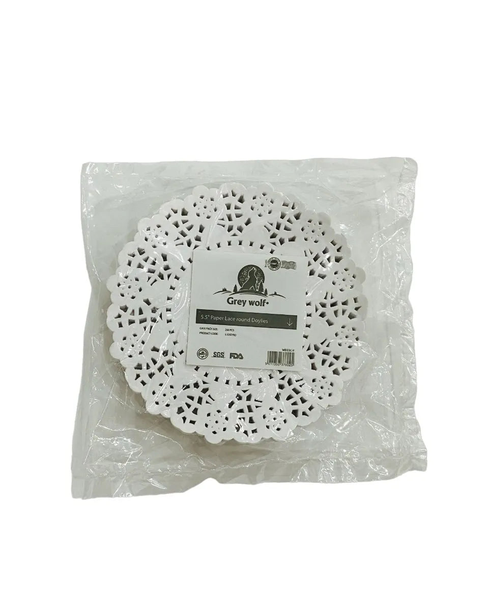 5.5" White Round Doylies (8X250)