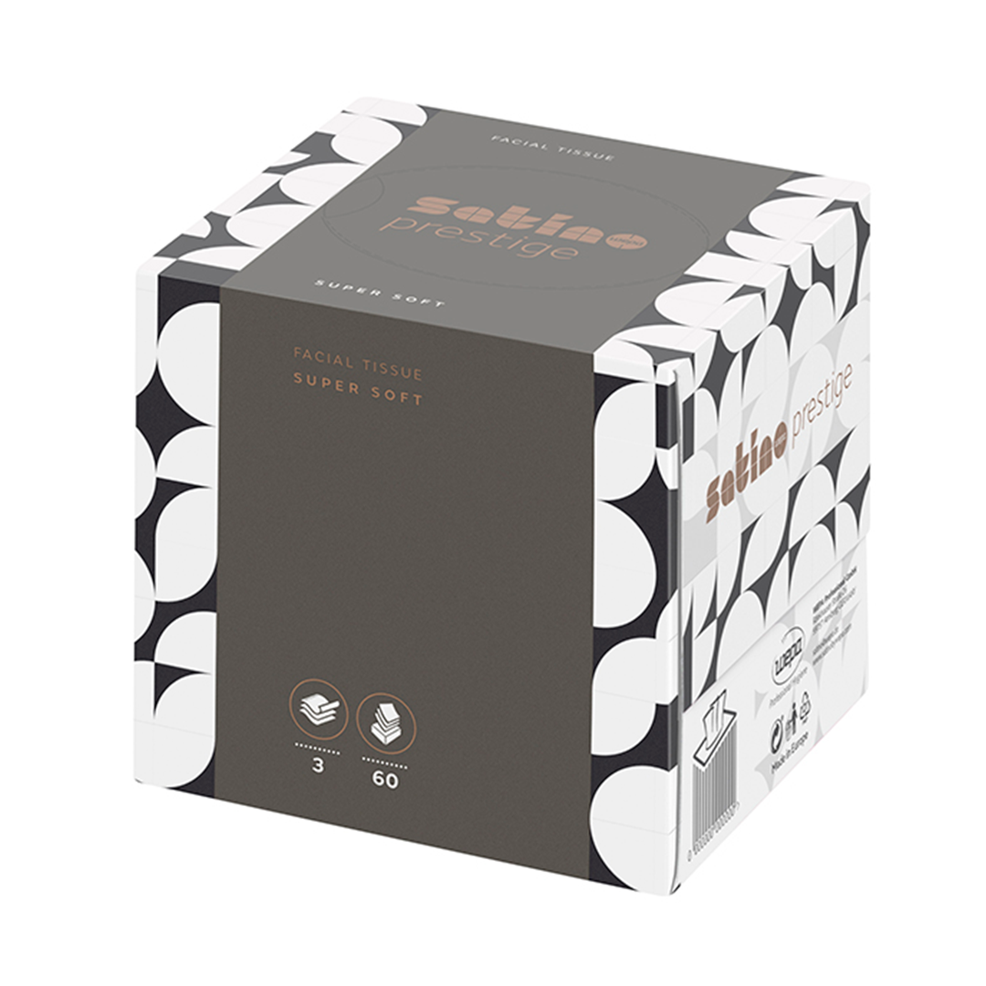 3ply Wepa Prestige Facial Tissues Cube Box (30 x 60) (1800 sheets)