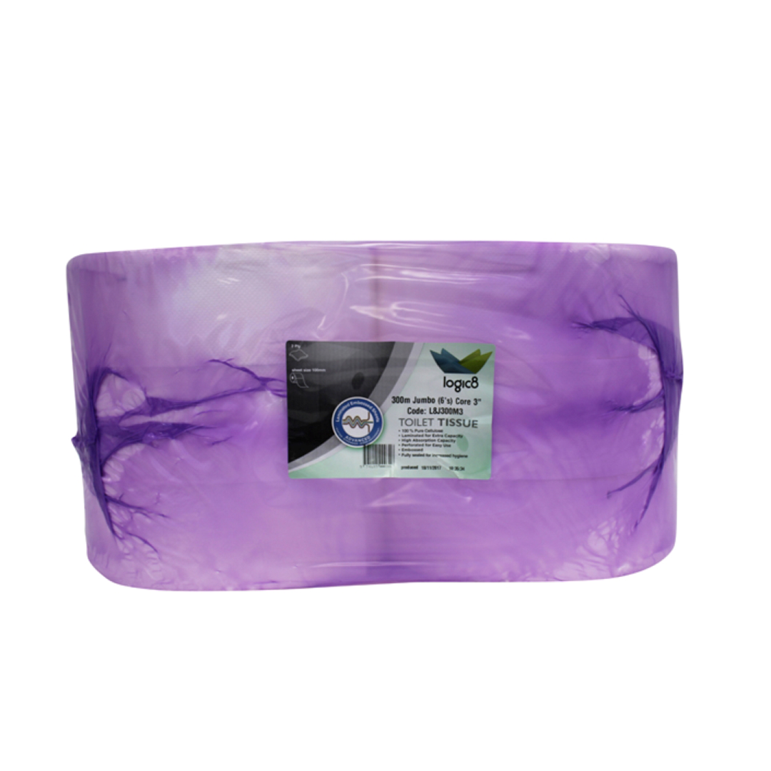 Logic8 3" core Mini Jumbo Toilet Roll 12 pack