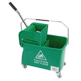 24 Litre Kentucky Mop Buck and wringer on wheels Green