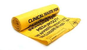 Yellow Clinical Waste bags 8 Rolls of 25