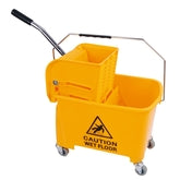 24 Litre Kentucky Mop Buck and wringer on wheels yellow